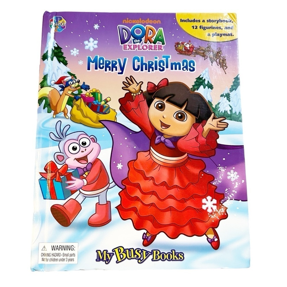 Nickelodeon Dora the Explorer Merry Christmas My Busy Book 11 Figures & Play May